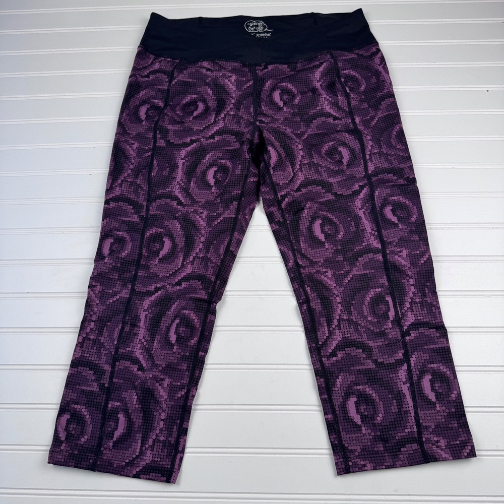 Betsey Johnson Performance Women's XL Purple Leggings Capri Workout
